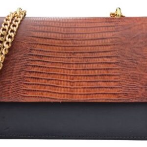 Kirké bőrtáska - barna krokodil