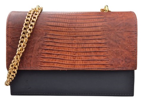 Kirké bőrtáska - barna krokodil