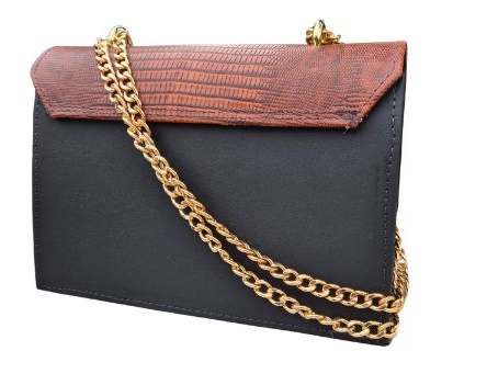 Kirké bőrtáska - barna krokodil - Image 4