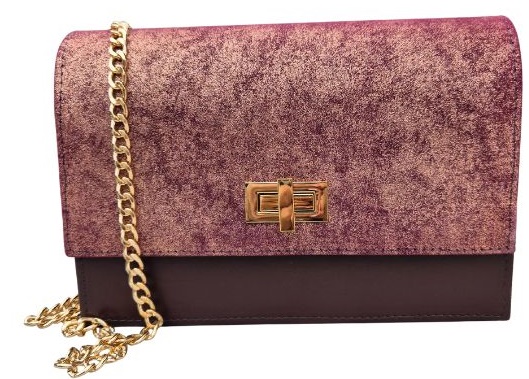 Kirké bőrtáska - csokoládé, bronz