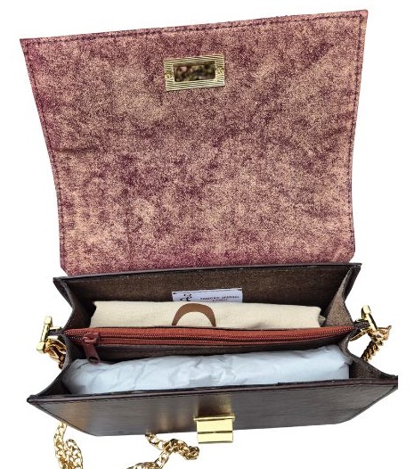 Kirké bőrtáska - csokoládé, bronz - Image 2