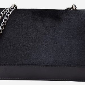 Kirké bőrtáska - fekete szőrös