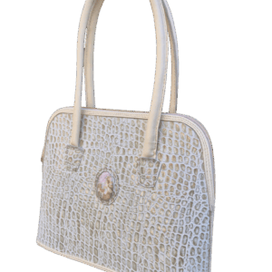 Szeléné bőrtáska- Rodokrozit ásvánnyal