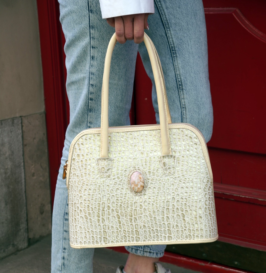 Szeléné bőrtáska- Rodokrozit ásvánnyal - Image 4